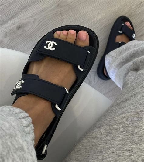 how to spot fake chanel sandals|chanel dad sandals black.